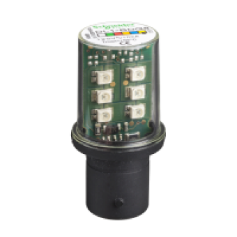 DL1BDG8 - YELLOW LED BA15 120VAC, Schneider Electric