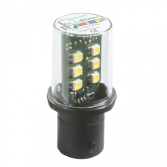 DL1BDM1 - protected LED bulb with BA15d base - steady - white - 230 V, Schneider Electric