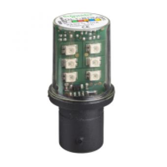 DL1BDM5 - protected LED bulb with BA15d base - steady - orange - 230 V, Schneider Electric