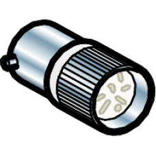 DL1CD0061 - LED bulb with BA9s base - white - 6 V / 1.2 W, Schneider Electric