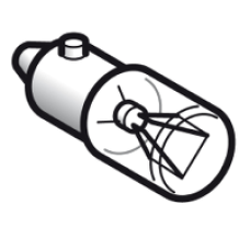 DL1CE012 - clear incandescent bulb with BA9s base - 12 V / 2.6 W, Schneider Electric