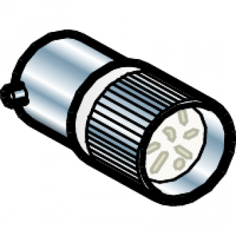 DL1CJ0241 - LED bulb with BA9s base - white - 24 V AC/DC, Schneider Electric