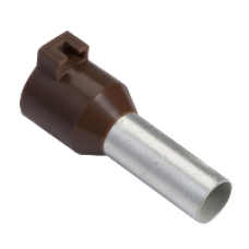 DZ5CA103 - Cable end insulated for clip-in marker 10mm² long size brown 1 bag NF, Schneider Electric