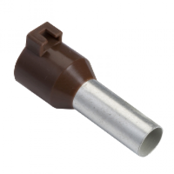DZ5CA103 - Cable end insulated for clip-in marker 10mm² long size brown 1 bag NF, Schneider Electric