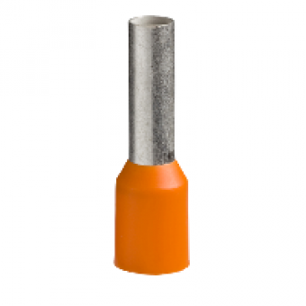 DZ5CE043 - Cable end insulated 4mm² long size orange 10 bags NF, Schneider Electric