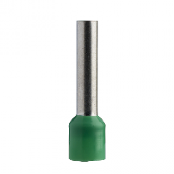 DZ5CE063 - Cable end insulated 6mm² long size green 1 bag NF, Schneider Electric