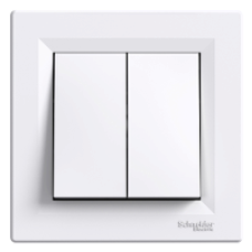 EPH0300121 - Asfora - 1pole 2-circuits switch -10AX screwless white, Schneider Electric