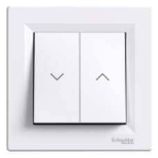 EPH1300521 - Asfora - roller blind switch - 10A screwless terminals white, Schneider Electric