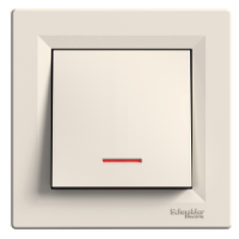 EPH1400123 - Asfora - 1pole switch -10AX screwless locator light cream, Schneider Electric EPH1400123 - Asfora - 1pole switch -10AX screwless locator light cream, Schneider Electric