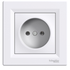 EPH3000121 - Asfora - single socket outlet without earth - 16A white, Schneider Electric
