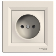 EPH3000123 - Asfora - single socket outlet without earth - 16A cream, Schneider Electric