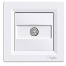 EPH3200121 - Asfora - TV connector ending - 1dB white, Schneider Electric