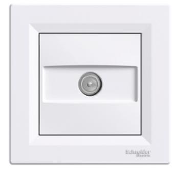 EPH3200121 - Asfora - TV connector ending - 1dB white, Schneider Electric