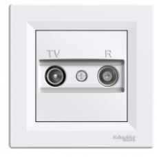 EPH3300121 - Asfora - TV/R ending outlet - 1dB white, Schneider Electric