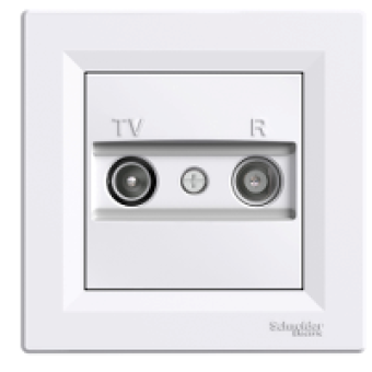 EPH3300121 - Asfora - TV/R ending outlet - 1dB white, Schneider Electric EPH3300121 - Asfora - TV/R ending outlet - 1dB white, Schneider Electric