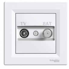EPH3400121 - Asfora - TV-SAT ending outlet - 1dB white, Schneider Electric