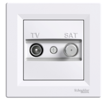 EPH3400421 - Asfora - TV-SAT individual outlet - 1dB white, Schneider Electric