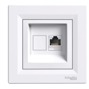 EPH4300121 - Asfora - single data outlet - RJ45 cat.5e UTP white, Schneider Electric EPH4300121 - Asfora - single data outlet - RJ45 cat.5e UTP white, Schneider Electric