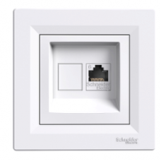 EPH4700121 - Asfora - single data outlet - RJ45 cat.6 UTP white, Schneider Electric