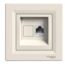 EPH4700123 - Asfora - single data outlet - RJ45 cat.6 UTP cream, Schneider Electric