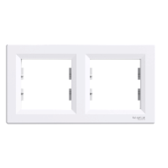 EPH5800221 - Asfora - horizontal 2-gang frame - white, Schneider Electric EPH5800221 - Asfora - horizontal 2-gang frame - white, Schneider Electric