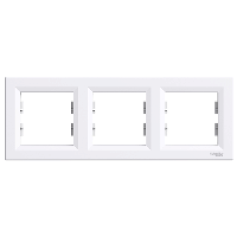 EPH5800321 - Asfora - horizontal 3-gang frame - white, Schneider Electric EPH5800321 - Asfora - horizontal 3-gang frame - white, Schneider Electric