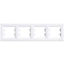 EPH5800421 - Asfora - horizontal 4-gang frame - white, Schneider Electric