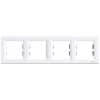 EPH5800421 - Asfora - horizontal 4-gang frame - white, Schneider Electric EPH5800421 - Asfora - horizontal 4-gang frame - white, Schneider Electric