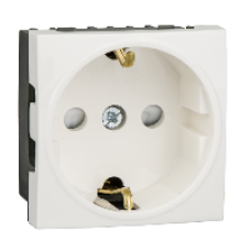 ETK21045E - Ultra - socket outlet - single - side earth - white, Schneider Electric