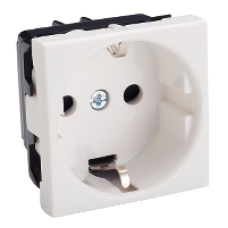 ETK21045ER - Ultra - socket outlet - single - side earth - red, Schneider Electric