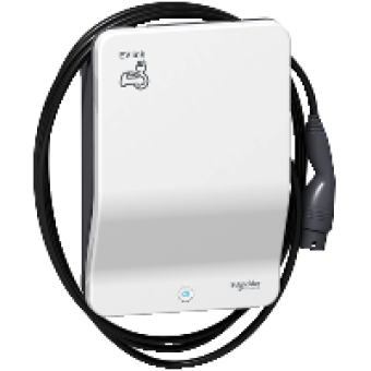EVB1A7PCKI - EVlink Smart Wallbox - 7.4 kW - Attached cable T2 - Key, Schneider Electric