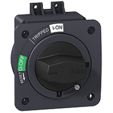 EZAROTDS - Rotary handle - for EZC100 - black handle black front plate - direct mounting, Schneider Electric