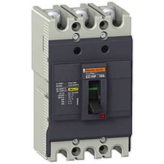 EZC100F3015 - circuit breaker Easypact EZC100F - TMD - 15 A - 3 poles 3d, Schneider Electric