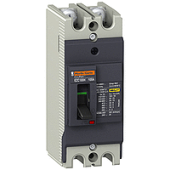 EZC100H2030 - circuit breaker Easypact EZC100H - TMD - 30 A - 2 poles 2d, Schneider Electric