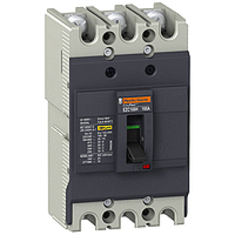 EZC100H3080 - circuit breaker Easypact EZC100H - TMD - 80 A - 3 poles 3d, Schneider Electric