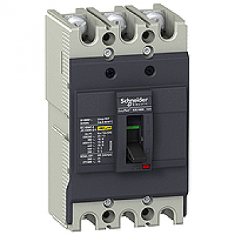 EZC100N3025 - circuit breaker Easypact EZC100N - TMD - 25 A - 3 poles 3d, Schneider Electric EZC100N3025 - circuit breaker Easypact EZC100N - TMD - 25 A - 3 poles 3d, Schneider Electric