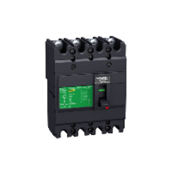 EZC100N4063 - circuit breaker Easypact EZC100N - TMD - 63 A - 4 poles 3d, Schneider Electric