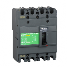 EZC100N4075 - circuit breaker Easypact EZC100N - TMD - 75 A - 4 poles 3d, Schneider Electric