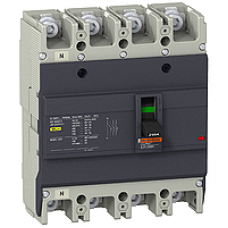 EZC250H4100 - circuit breaker Easypact EZC250H - TMD - 100 A - 4 poles 3d, Schneider Electric