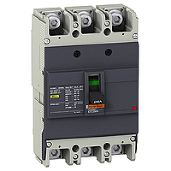 EZC250N3125 - circuit breaker Easypact EZC250N - TMD - 125 A - 3 poles 3d, Schneider Electric