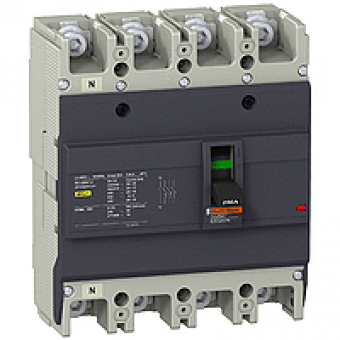 EZC250N4200 - circuit breaker Easypact EZC250N - TMD - 200 A - 4 poles 3d, Schneider Electric
