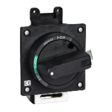 EZEROTDS - Rotary handle - for EZC250 EZCV250 - black handle black front plate - direct mtg, Schneider Electric