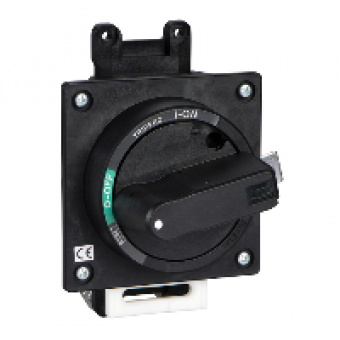 EZEROTDS - Rotary handle - for EZC250 EZCV250 - black handle black front plate - direct mtg, Schneider Electric