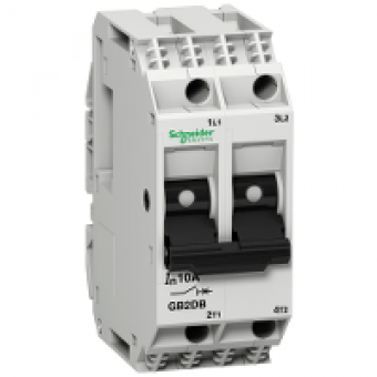 GB2DB12 - TeSys GB2 - thermal-magnetic circuit breaker - 2P - 6 A - Id = 83 A, Schneider Electric