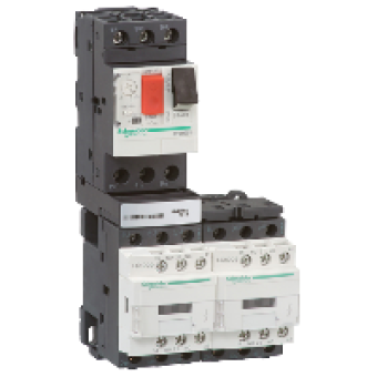 GV2DM204B7 - DOL reversing combination starter - TeSys GV2-DM - 0.4...0.63 A - 24 V AC, Schneider Electric