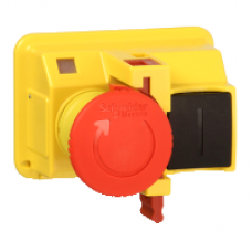 GV2K04 - TeSys GV2 - Emergency stop pushbutton - latching - turn to release - padlocking, Schneider Electric