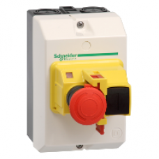 GV2MCK04 - TeSys GV2 - Enclosure for TeSys GV2ME - IP55 - fitted with Emergency stop, Schneider Electric