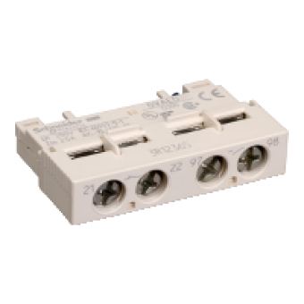GVAED101 - TeSys GV3 - auxiliary contact block - 2 NO, Schneider Electric