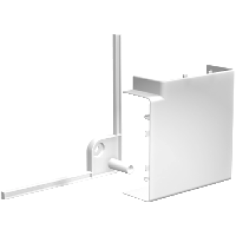 ISM10103P - OptiLine 45 - bend 90° - 75 x 55 mm - PC/ABS - polar white, Schneider Electric