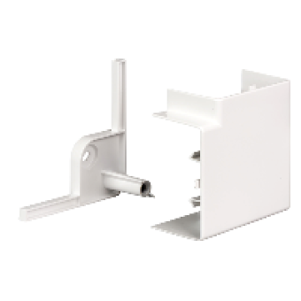 ISM10203P - OptiLine 45 - bend 90° - 95 x 55 mm - PC/ABS - polar white, Schneider Electric